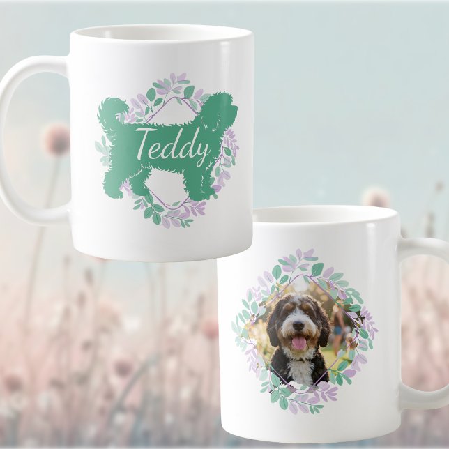 Personlig Bernedoodle Foto och Namn Kaffemugg (Skapare uppladdad)
