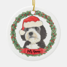 Personlig Bernedoodle Santa Hat-jul
