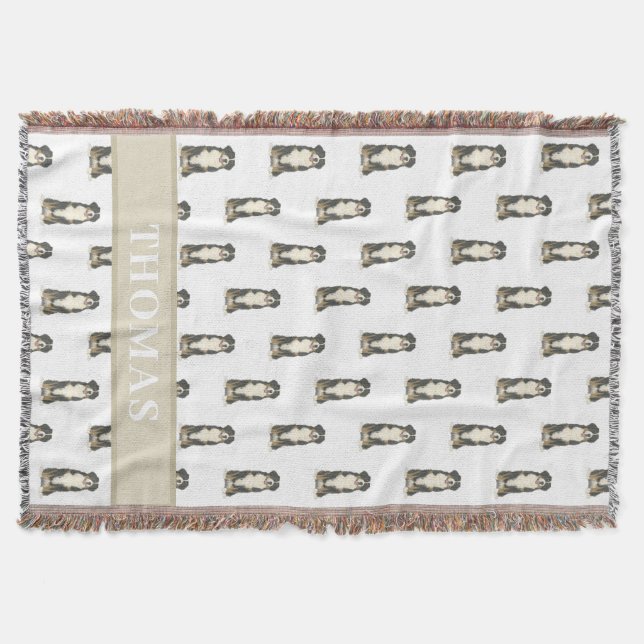 Personlig Berner Sennenhund  Filt (Framsidan)