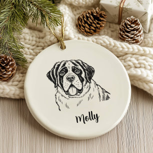 Personlig Bernese Mountain Dog jul Julgransprydnad Keramik