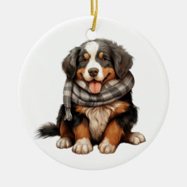 Personlig Bernese Mountain Hund Art Julgransprydnad Keramik