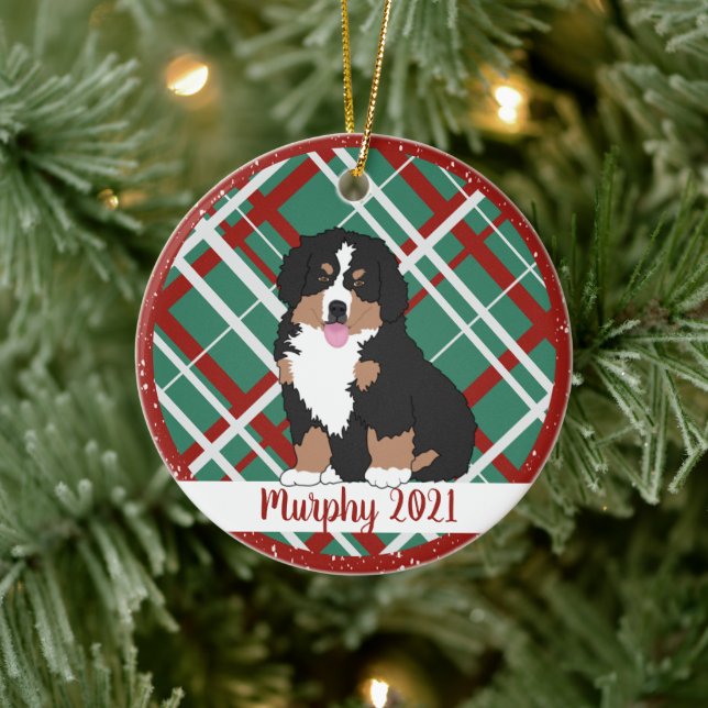 Personlig Bernese Mountain Hund jul  Julgransprydnad Keramik (Träd)