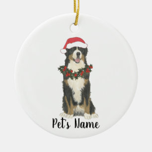 Personlig Bernese Mountain Hund Julgransprydnad Keramik