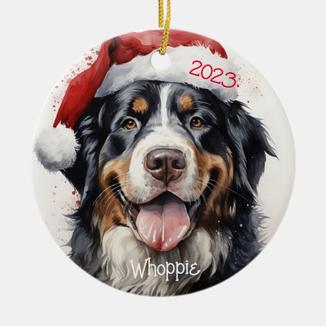 Personlig Bernese Mountain Hund Ornament (Framsidan)
