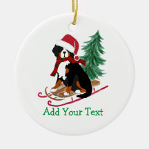 Personlig Bernese Mt Hund jul Sled