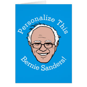PERSONLIG Bernie Sanders Tecknad Ansikte Hälsningskort