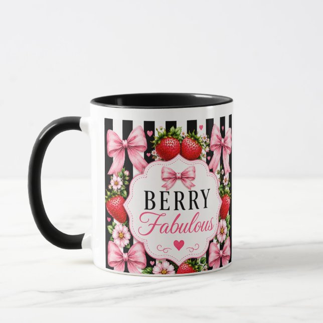 Personlig Berry Fabulous Jordgubbskopp  Mugg (Vänster)