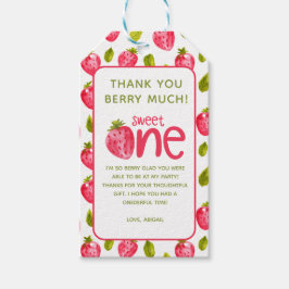 Personlig Berry First Birthday Tack Presentetikett