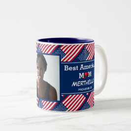 Personlig BEST AMERICAN MAMMA Photo Två-Tonad Mugg