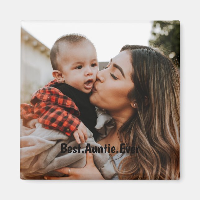 Personlig Best Auntie All Anpassningsbar Photo Magnet (Framsidan)