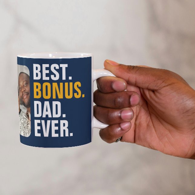Personlig Best Bonus Pappa Aldrig Stepfather Kaffemugg (Personalized Best Bonus Dad Ever Stepfather Coffee Mug from Ricaso. For the best Stepdad ever)