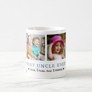 Personlig Best farbror One 4 Photo Collage Kaffemugg