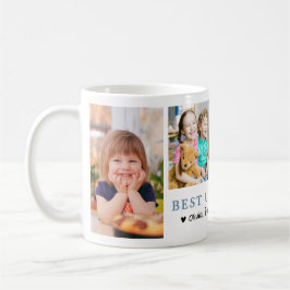 Personlig Best farbror One 4 Photo Collage Kaffemugg