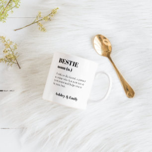 Personlig Best Friend Bestie Gift Kaffemugg