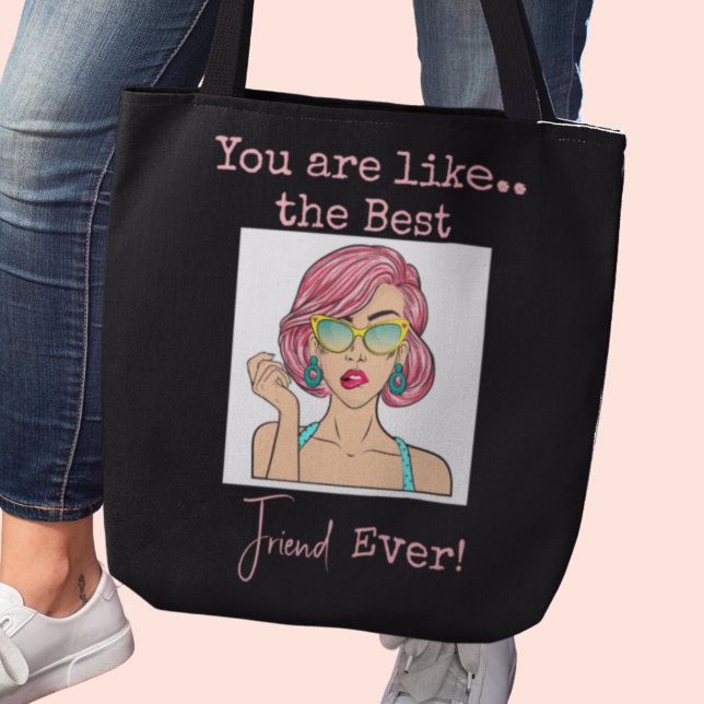 Personlig Best Friend Crossbody Tote Bag Tygkasse (You are like the best Friend Ever!  Tote bag)