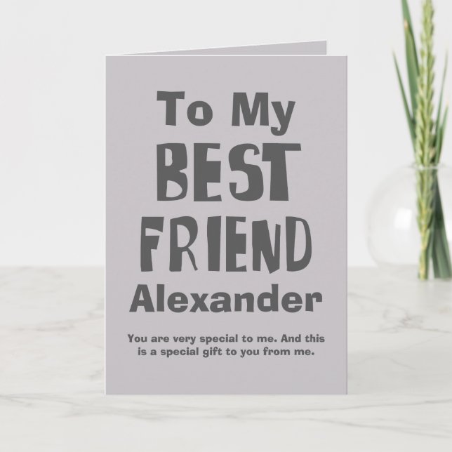 Personlig Best Friend Hälsning Kort (Framsida)