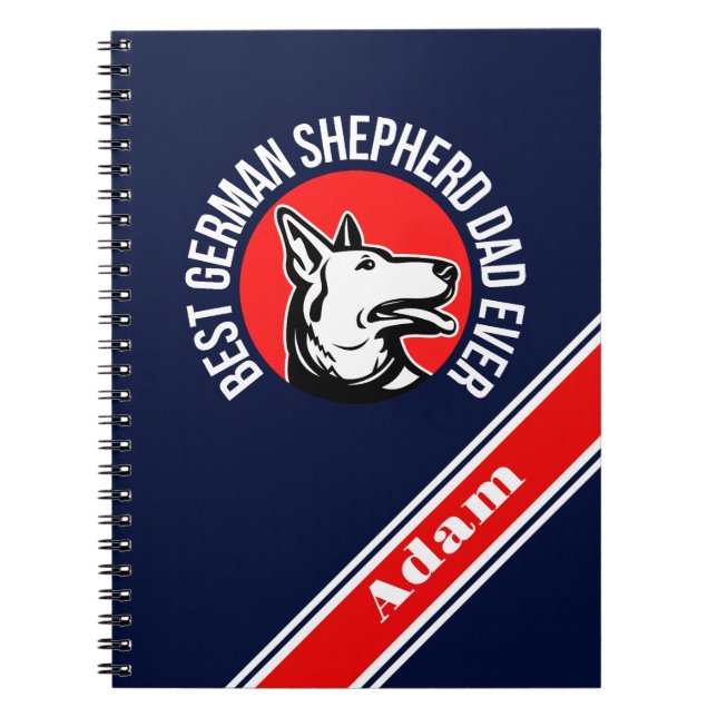 Personlig Best German Shepherd Pappa någonsin Anteckningsbok (Framsidan)