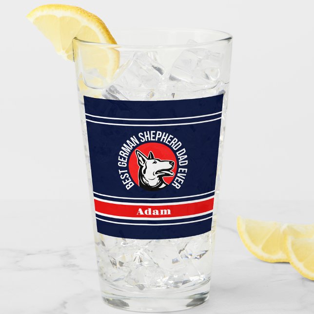 Personlig Best German Shepherd Pappa någonsin Glaskopp (Skapare uppladdad)