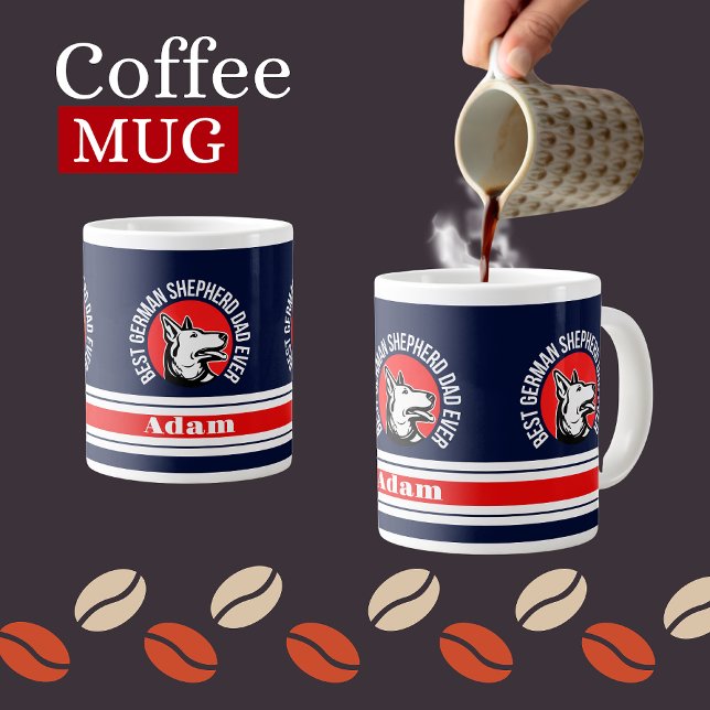 Personlig Best German Shepherd Pappa någonsin Jumbo Mugg (Skapare uppladdad)