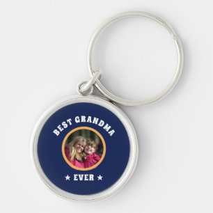 Personlig Best Grandma All Anpassningsbar Family P Rund Silverfärgad Nyckelring