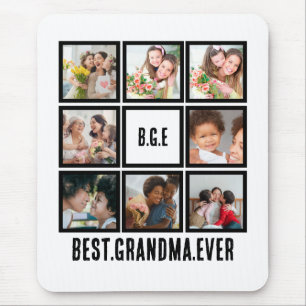 Personlig Best Grandma, någonsin 8 Photo Collage T Musmatta
