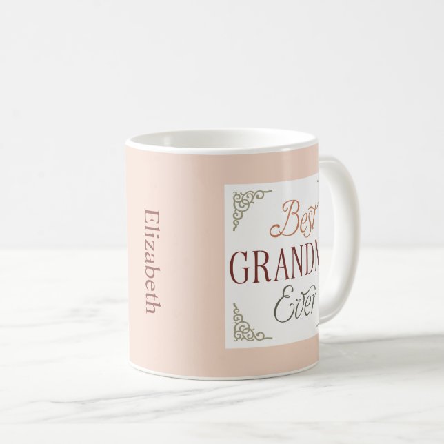 Personlig Best Grandma nånsin Kaffemugg (Framsida höger)
