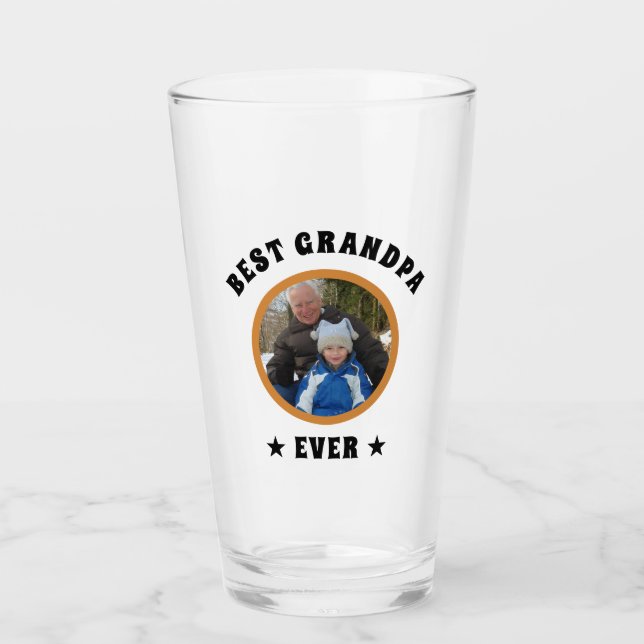 Personlig Best Grandpa All Anpassningsbar Family P Glaskopp (Framsida)