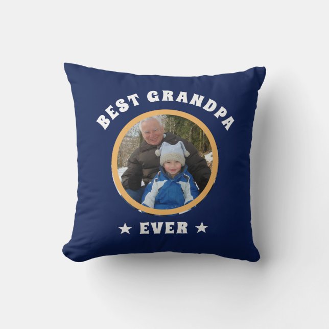 Personlig Best Grandpa All Anpassningsbar Family P Kudde (Framsida)