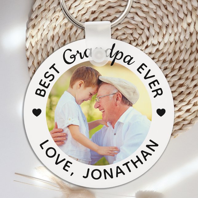 Personlig Best Grandpa All Anpassningsbar Photo Nyckelring (Skapare uppladdad)