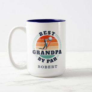 Personlig Best Grandpa by Par Golfing Älskare Två-Tonad Mugg