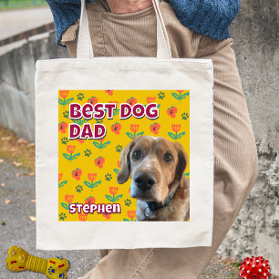 Personlig Best Hund Pappa - Pet Photo Fars dag Tygkasse