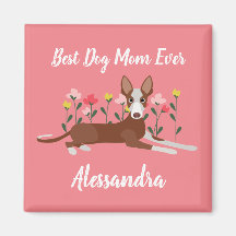 Personlig Best Hund Podenco Rosa Blommigt Mamma