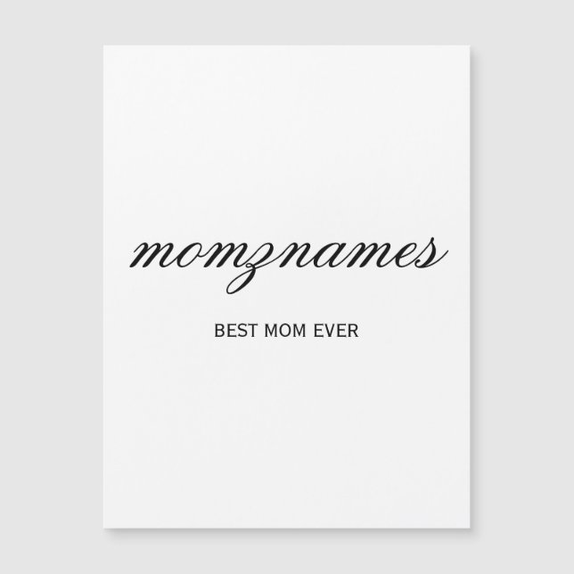 Personlig Best Mamma någonsin Calligraphy Namn (Framsida)