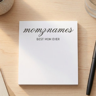 Personlig Best Mamma någonsin Calligraphy Namn Anteckningsblock