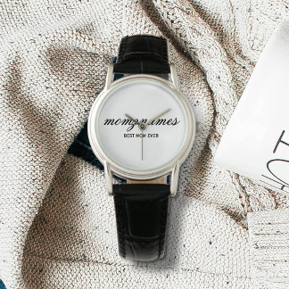 Personlig Best Mamma någonsin Calligraphy Namn Armbandsur