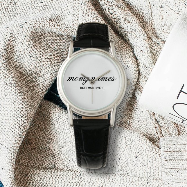 Personlig Best Mamma någonsin Calligraphy Namn Armbandsur (Skapare uppladdad)