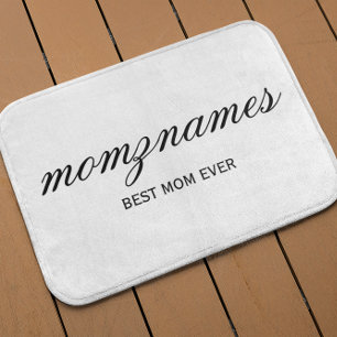 Personlig Best Mamma någonsin Calligraphy Namn Badrumsmatta