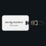 Personlig Best Mamma någonsin Calligraphy Namn Bagagebricka<br><div class="desc">Fira det speciella mammor i ditt liv med vår Personlig Best Mamma någonsin Calligraphy Namn, perfekt för Mors dag, födelsedagar eller tillfälle för att visa kärlek. Den här eleganten och anpassadet är idealisk för alla mammor - oavsett om de är världens bästa mamma någonsin, hund, mamma, katt mamma eller bonus...</div>