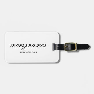 Personlig Best Mamma någonsin Calligraphy Namn Bagagebricka