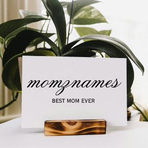 Personlig Best Mamma någonsin Calligraphy Namn Bordsnummer