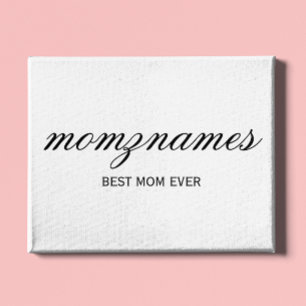 Personlig Best Mamma någonsin Calligraphy Namn Canvastryck