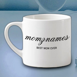 Personlig Best Mamma någonsin Calligraphy Namn Espressomugg