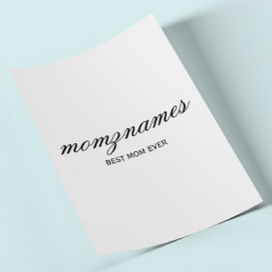 Personlig Best Mamma någonsin Calligraphy Namn Flygblad