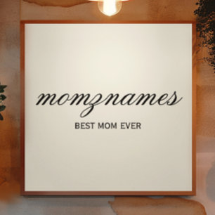 Personlig Best Mamma någonsin Calligraphy Namn Fototryck