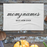 Personlig Best Mamma någonsin Calligraphy Namn Kökshandduk<br><div class="desc">Fira det speciella mammor i ditt liv med vår Personlig Best Mamma någonsin Calligraphy Namn, perfekt för Mors dag, födelsedagar eller tillfälle för att visa kärlek. Den här eleganten och anpassadet är idealisk för alla mammor - oavsett om de är världens bästa mamma någonsin, hund, mamma, katt mamma eller bonus...</div>