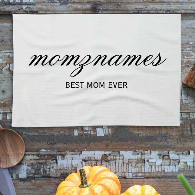 Personlig Best Mamma någonsin Calligraphy Namn Kökshandduk (Skapare uppladdad)