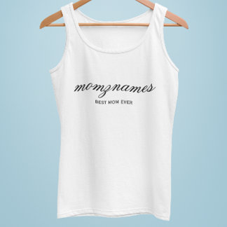 Personlig Best Mamma någonsin Calligraphy Namn Linne Med Racerback