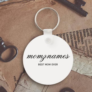 Personlig Best Mamma någonsin Calligraphy Namn Nyckelring