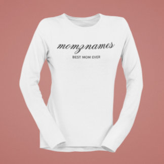 Personlig Best Mamma någonsin Calligraphy Namn T Shirt
