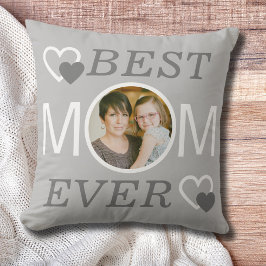 Personlig Best Mamma någonsin Grått Mors dag Photo Kudde